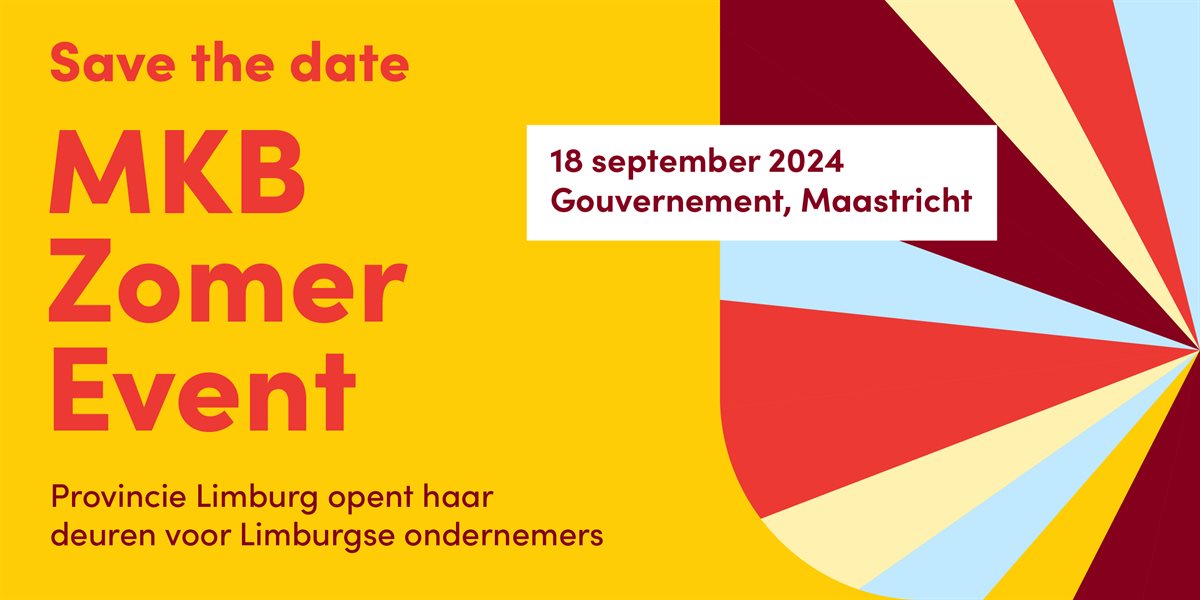 Save the date voor het Zomer Event op 18 september: Provincie Limburg op haar deuren voor Limburgse ondernemers